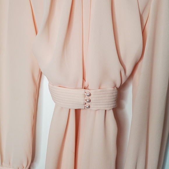 Vintage retro pink drapey dress - Picture 2 of 3